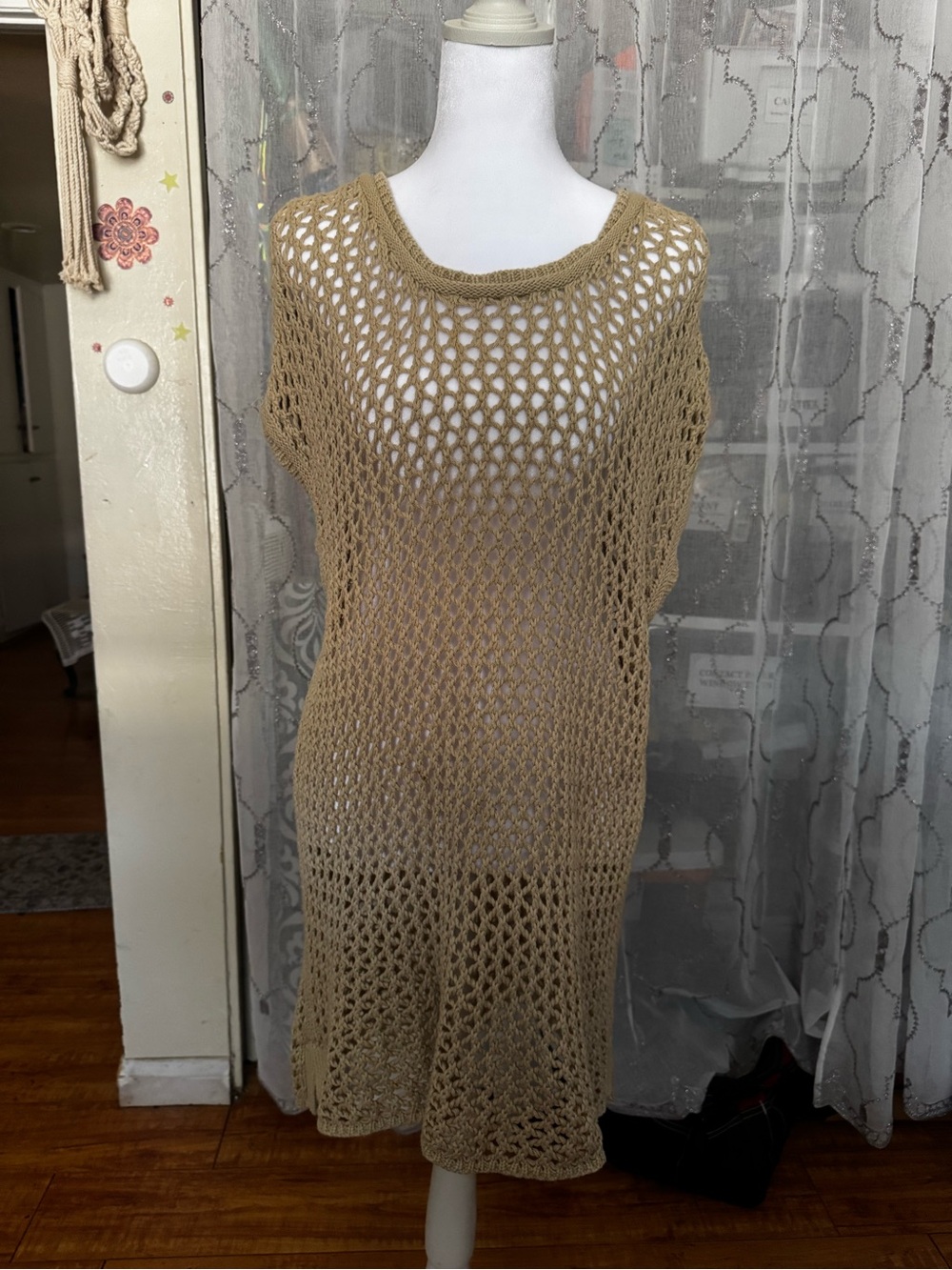 Olivia Sky Boho Crochet Knit Tunic